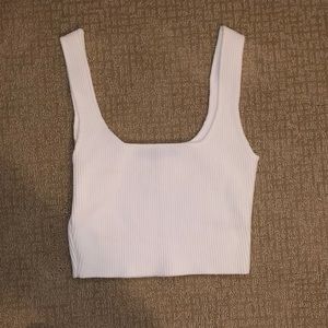 Ribbed square neck tank